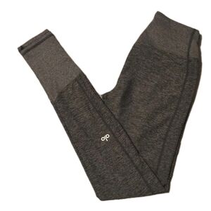 Alo Yoga Alosoft Ribbed High Waisted Gray Leggings